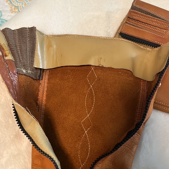 Vintage Cognac leather cowboy boots - Picture 11 of 16